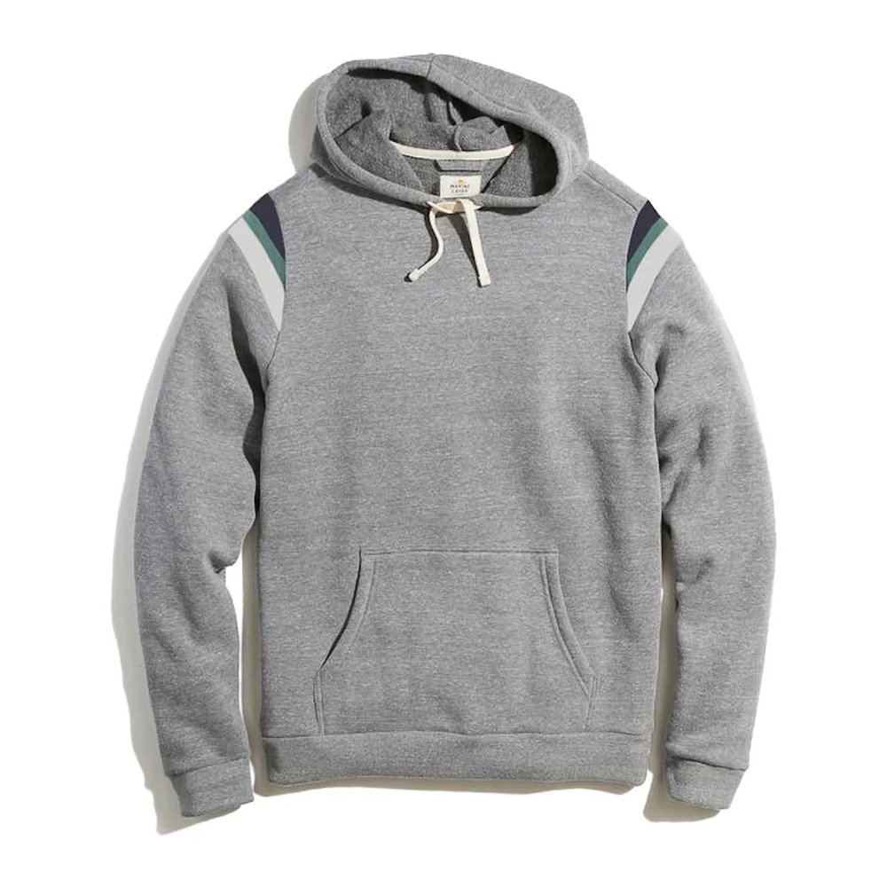 Men’s Marine Layer Banks Pullover Hoodie in Heather Grey — Size XL